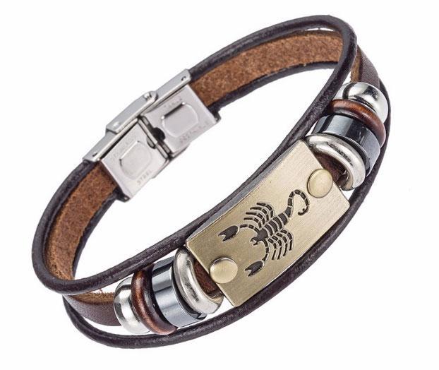 

Кожаный браслет Primo Zodiac - Scorpio (Скорпион)