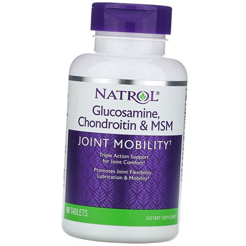 

Глюкозамин Хондроитин МСМ, Glucosamine Chondroitin & MSM, Natrol 90таб (03358001)