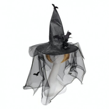 

Колпак Ведьмочка с розой Halloween 18-991BLK