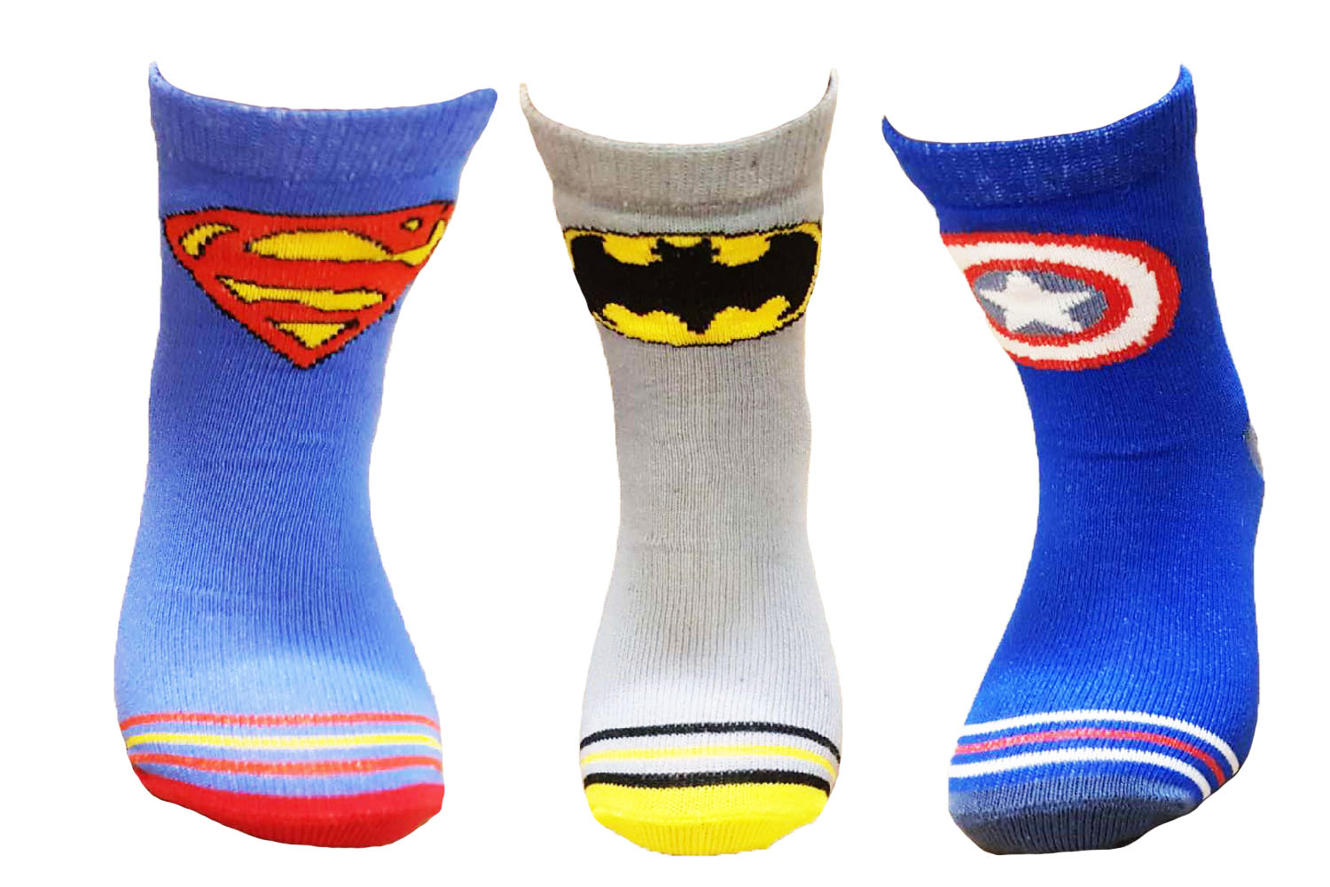 

Набір шкарпетки дитячі Style Luxe 682-4 SuperHero 3 пари - Різнокольорові, Набір шкарпетки дитячі Style Luxe 682-4 SuperHero 3 пари 12-14 Різнокольорові
