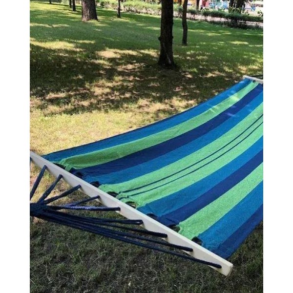 

Хлопковый гамак с деревянной перекладиной 200*80