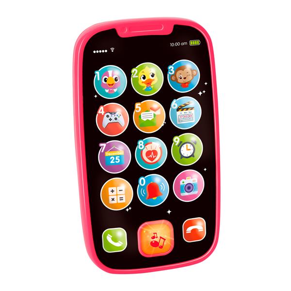 

Игрушка музыкальная Hola Toys "Мой первый смартфон" цифры на английском языке 3127 розовый