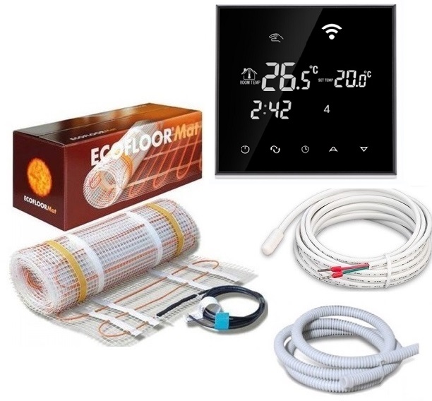 

Теплый пол Fenix двухжильный мат LDTS/160 1280 Вт 8 м2 с программируемым сенсорным Black терморегулятором в комплекте (VIT498)