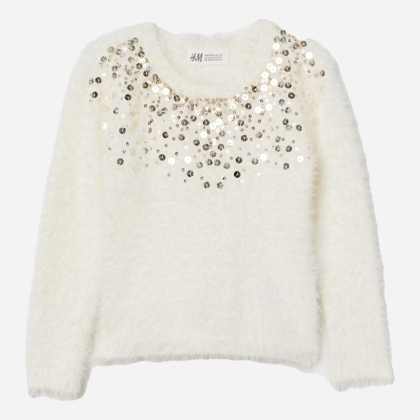 

Джемпер H&M 0788278-0 98-104 см Белый (СА2000001808917)