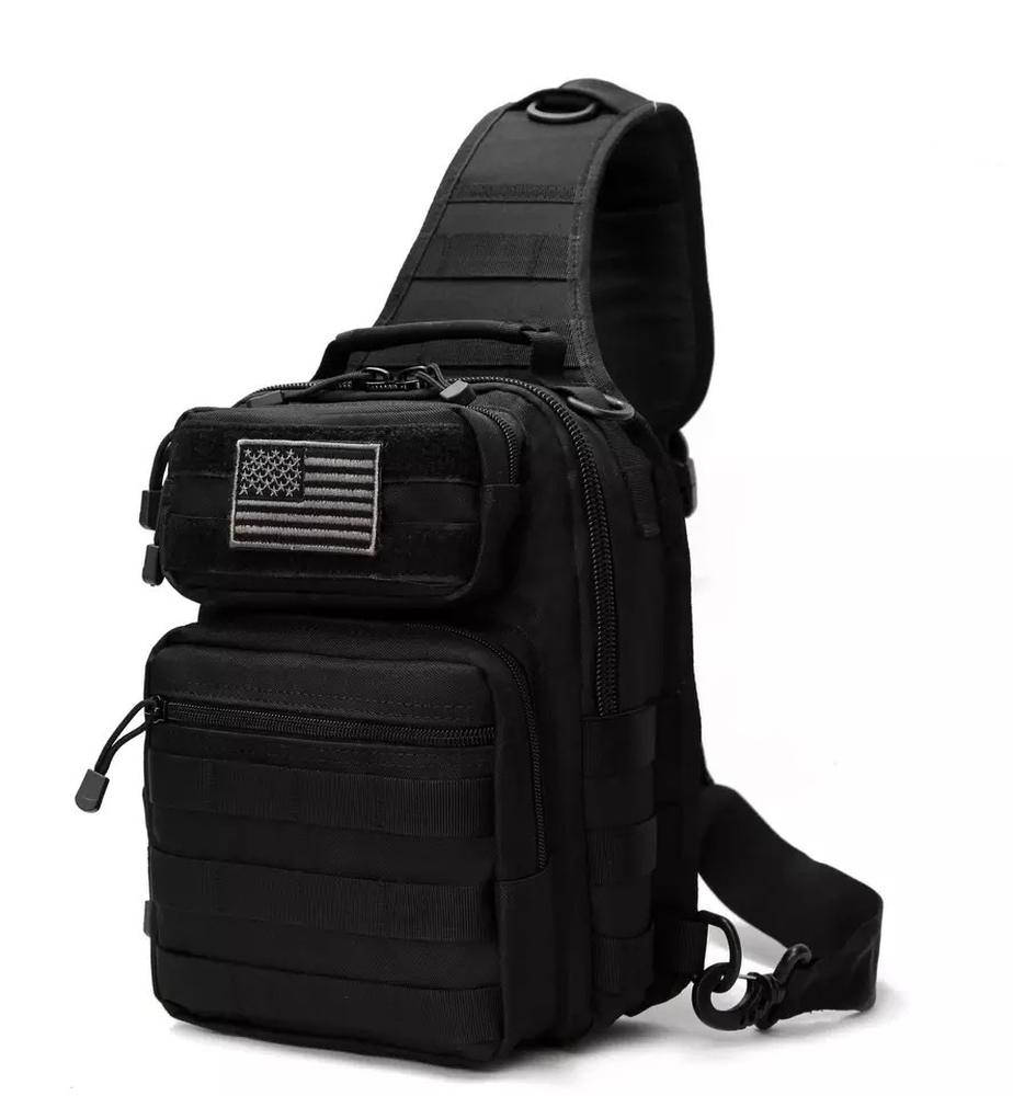 

Большая нагрудная сумка FOXTACTICAL D14 (черный)