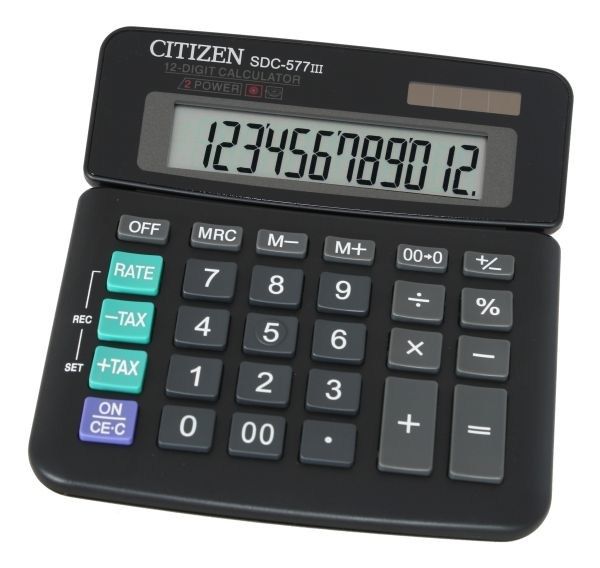 

Калькулятор настольный Citizen SDC-577 12 разрядов Черный