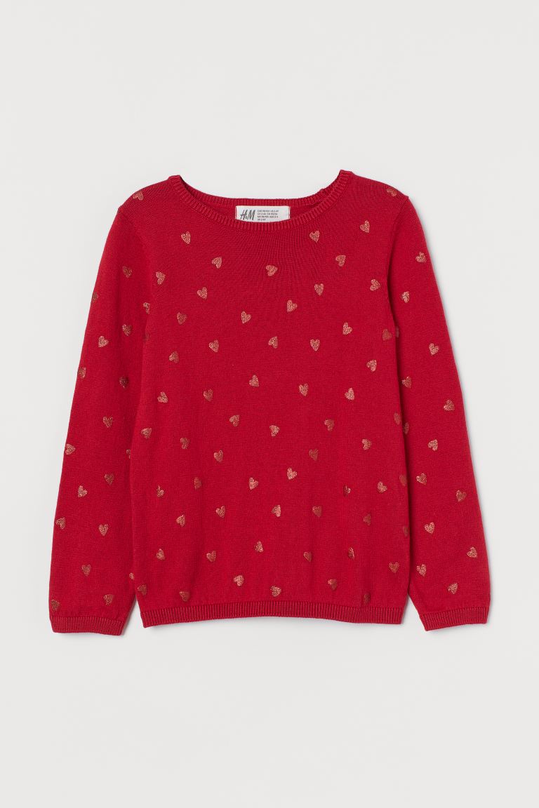 

Кофта червона з сердечками H&M 98/104 Червоний