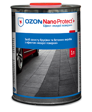 

Защита брусчатки с эффектом «мокрой поверхности» OZON Nano Protect + 1 л