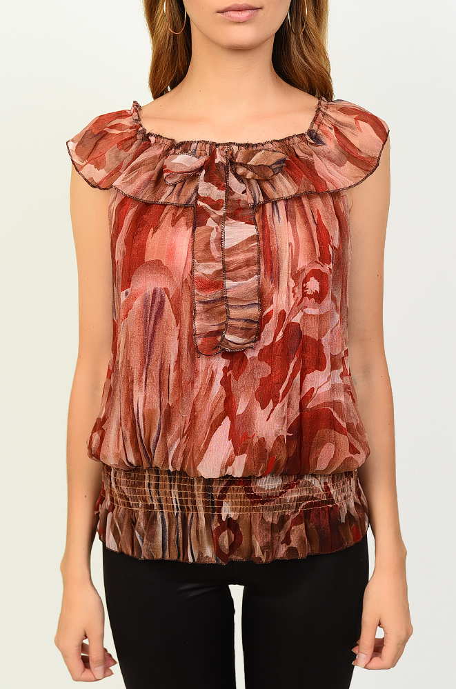 

Блуза Fashion 9923-3  Теракотовый, Блуза Fashion 9923-3 42-44 Теракотовый