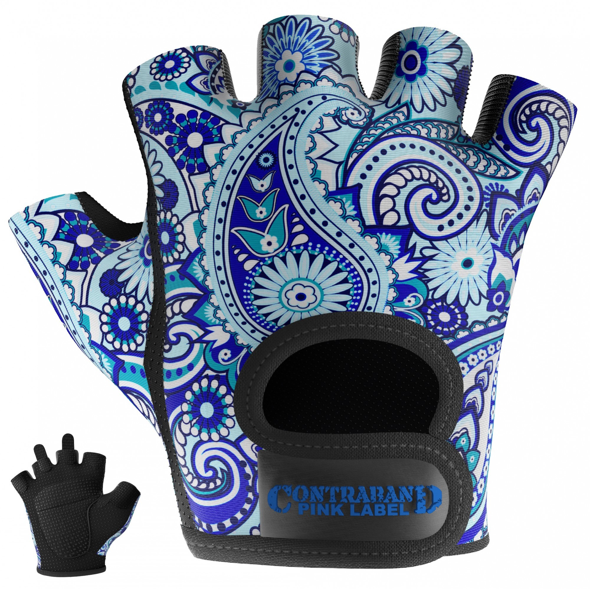 

Женские перчатки для фитнеса Contraband Pink Label 5387 Paisley Print Gloves (Розовый M)