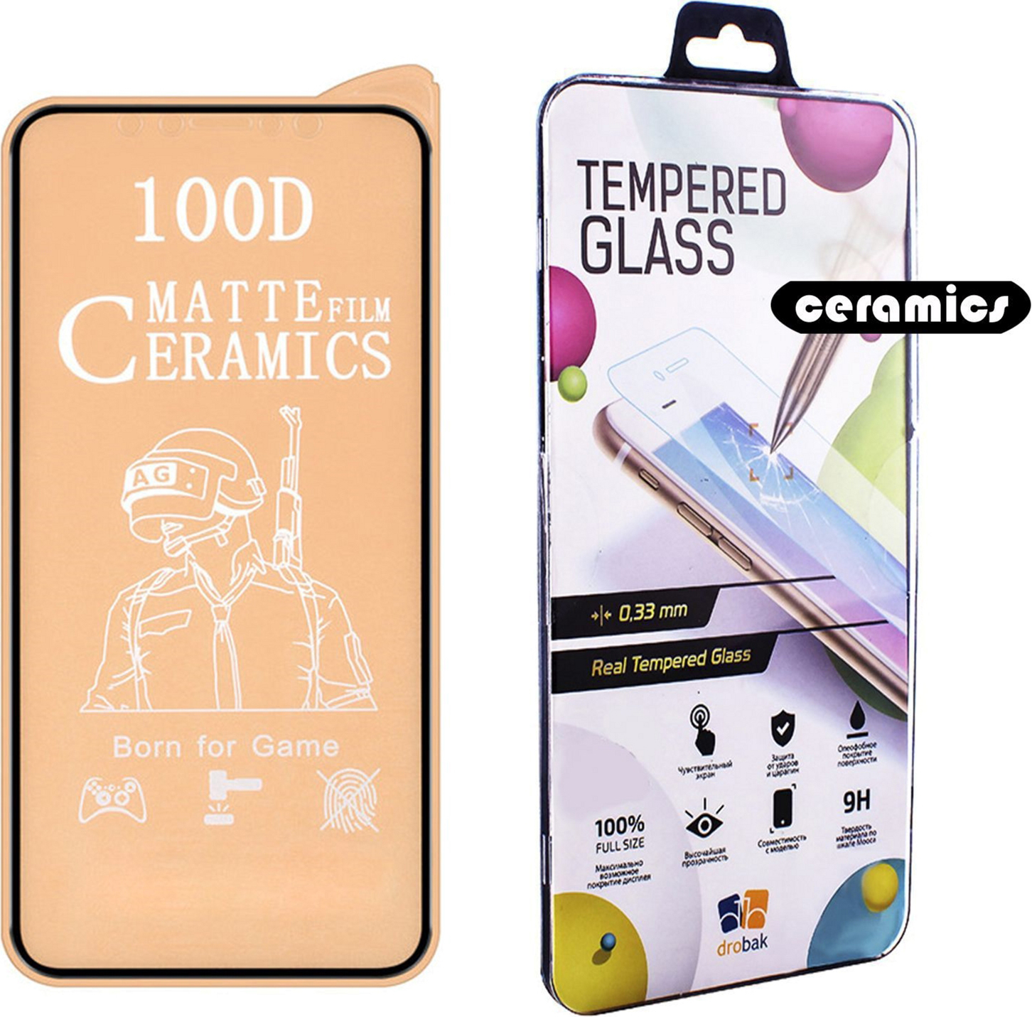 

Защитное стекло-пленка Drobak Ceramics для Apple iPhone 13 Pro