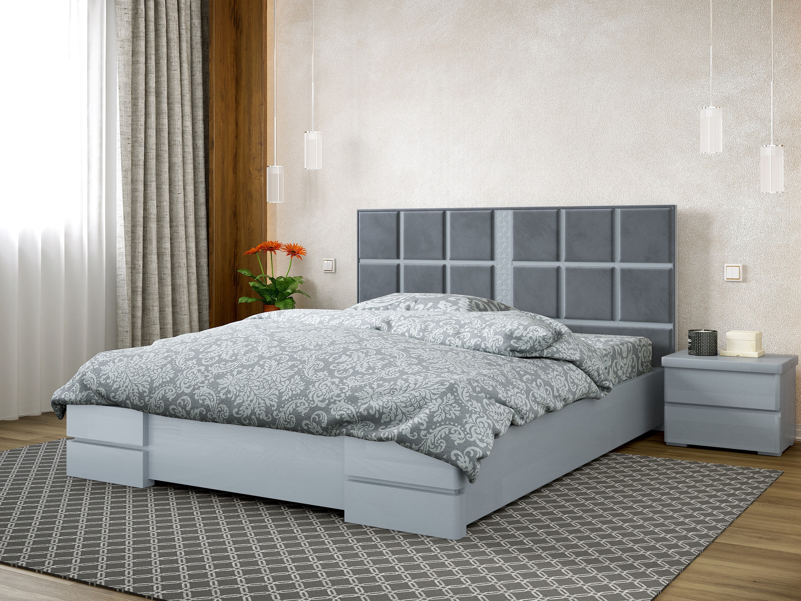 

Кровать Прованс Arbordrev (160*200) бук Серый + Riviera 80
