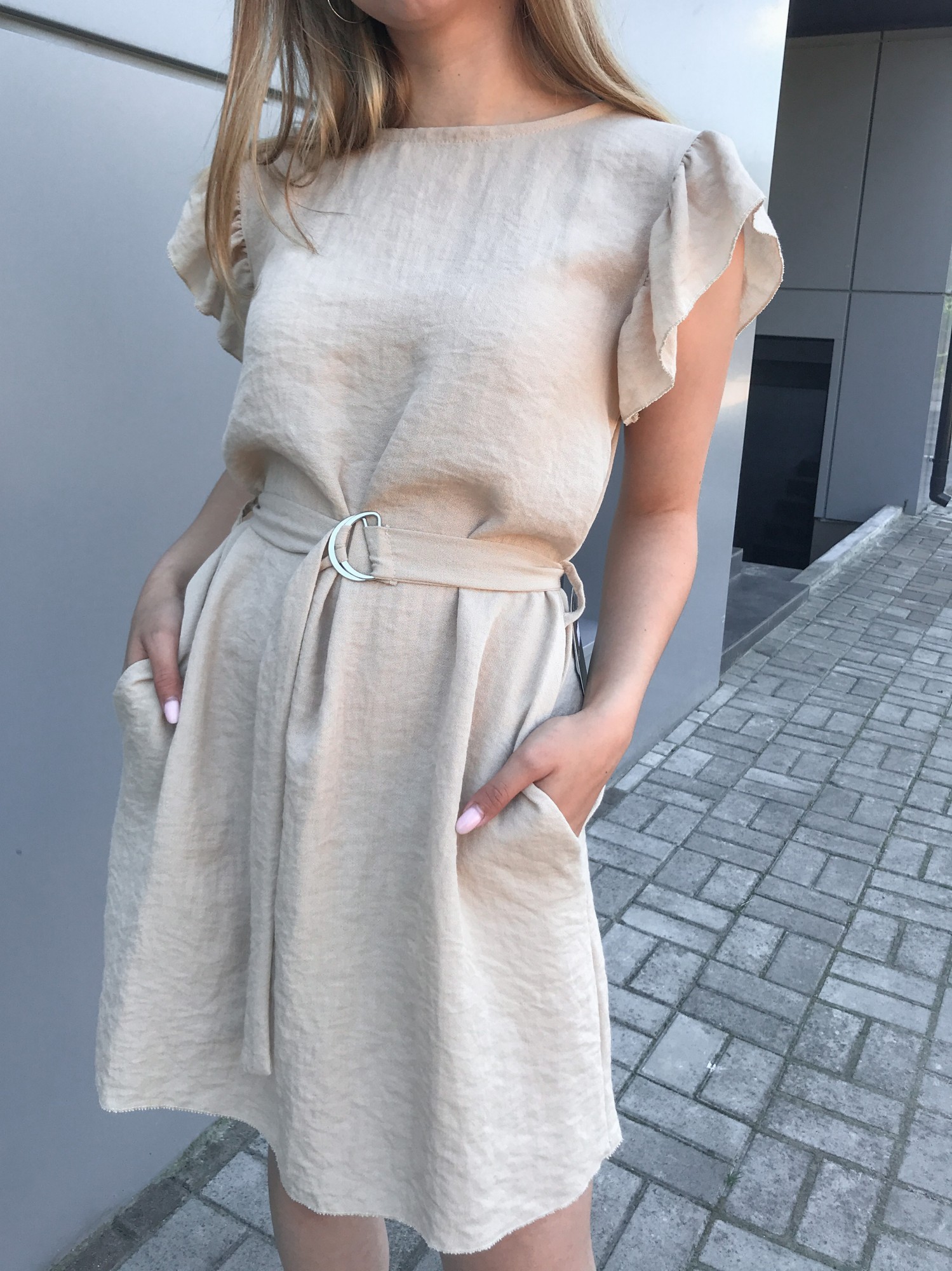 

Плаття Unique 95632E  песочное 0268, Плаття Unique 95632E S песочное 0268