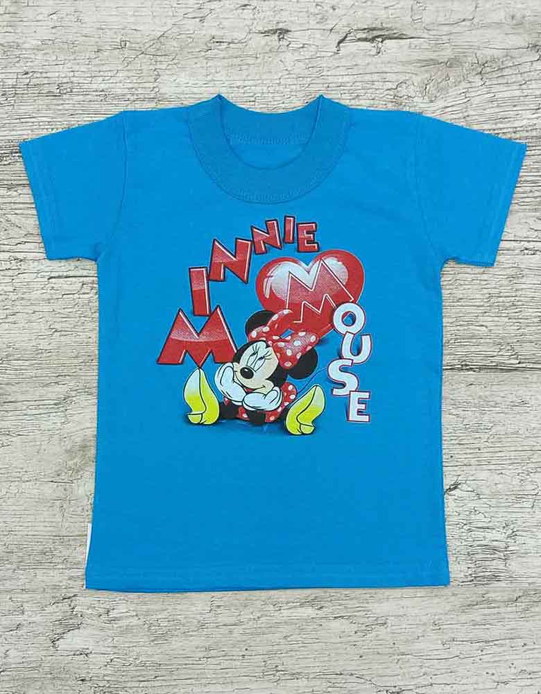 

Футболка для дівчинки бірюзова Minnie Mouse 00027, 98-110 см. (3-4 роки)