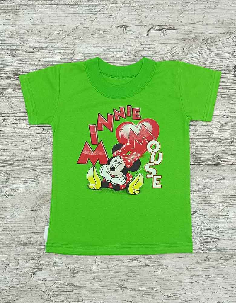 

Футболка для дівчинки салатова Minnie Mouse 00025, 110-122 см. (5-6 років)