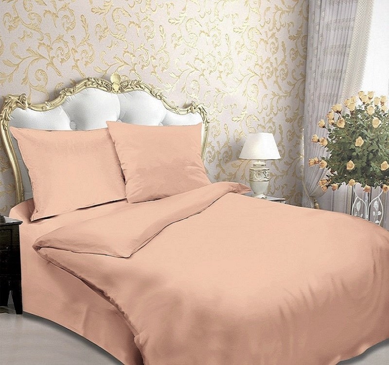 

Комплект постельного белья из однотонной фланели CottonTwill 220х240 см Евро Персиковый (FL016-4)