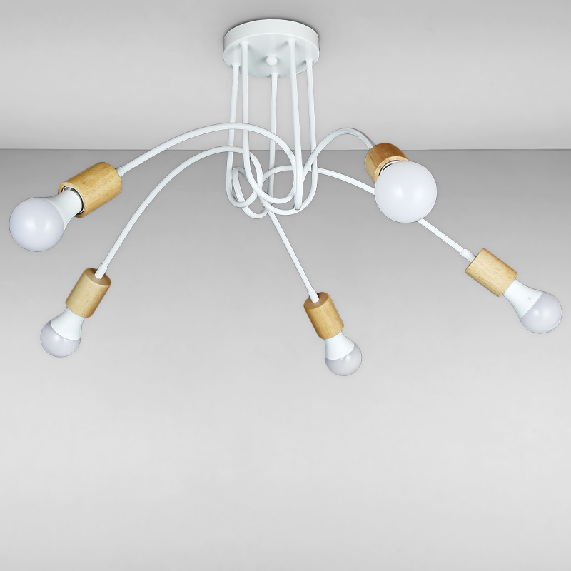 

Люстра стельова Light House LS-16266-5 WH біла