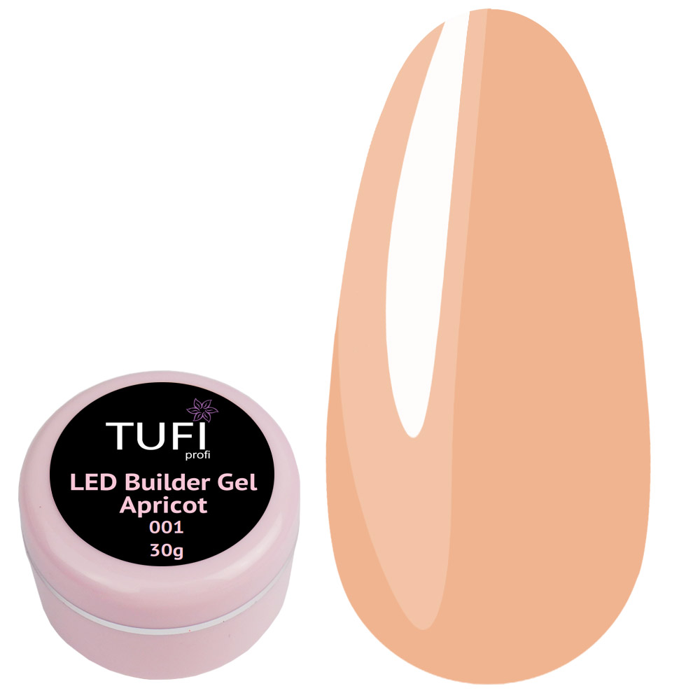 Гель для наращивания Tufi Profi Led Builder Gel 001 Apricot 30 гр ...