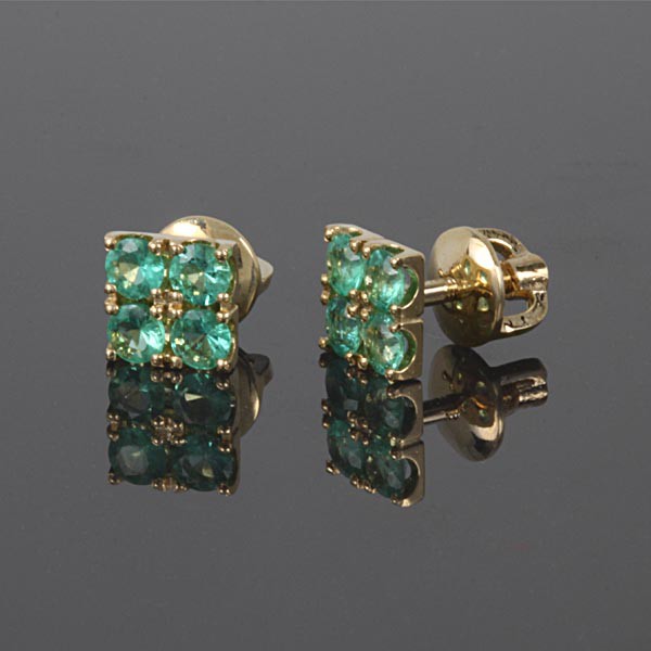 

Золотые серьги с изумрудами "Венера" Y 1489 I