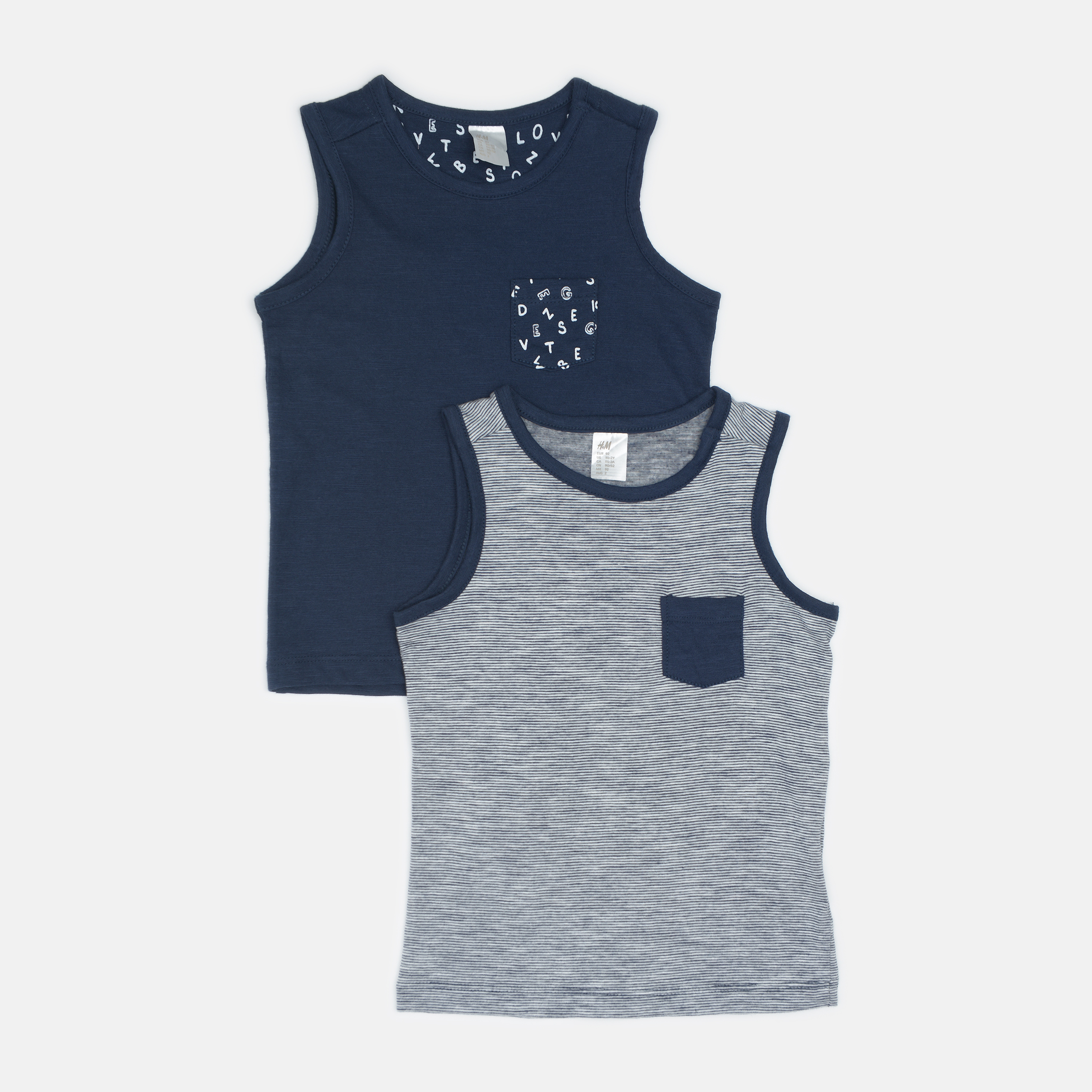 

Майка (2шт) H&M 92см темно синий 51574761