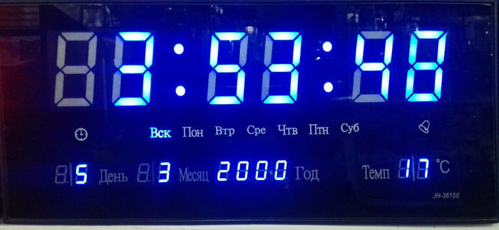 

Настенные Led часы VST-3615 Blue
