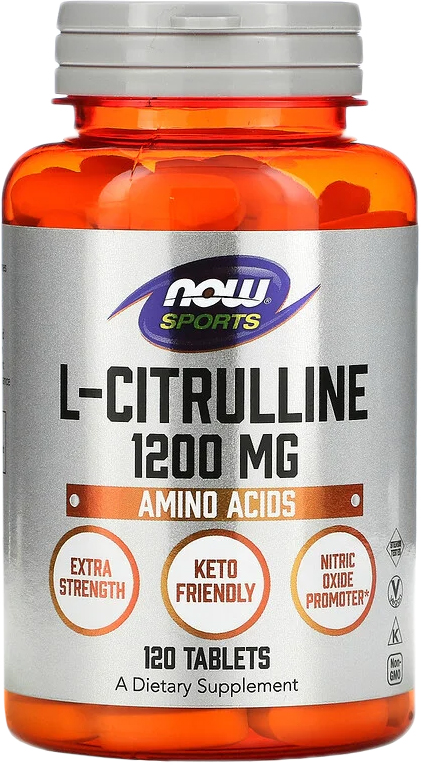 

L-Цитруллин, L-Citrulline, Now Foods 1200 мг, 120 таблеток (733739001160)