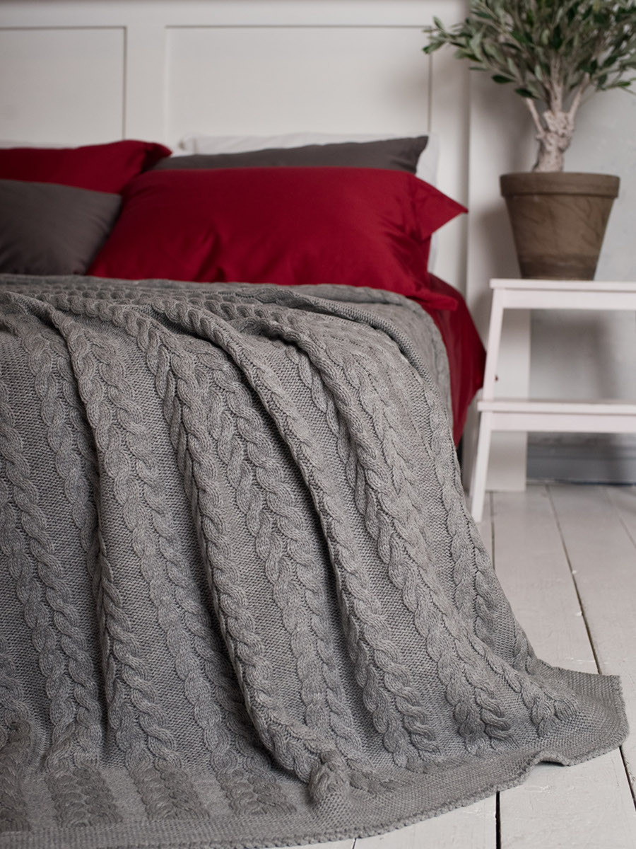 

Покрывало Betires Bremen Grey 220x240 см турция, акрил