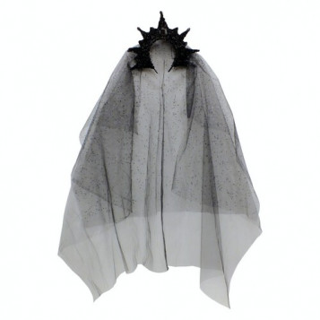 

Корона Царица с фатой Halloween 16-906BLK