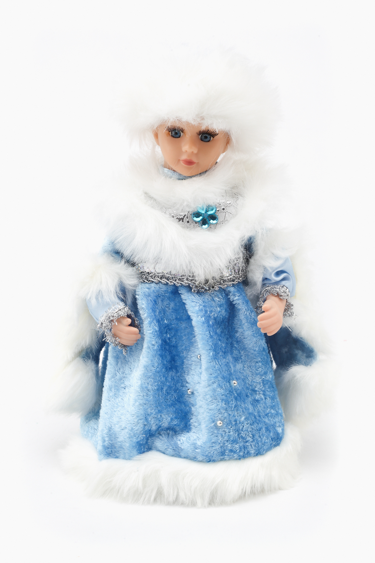 

Новорічна іграшка "Снігуронька" 30 см в блакитному STI0305111 (2000903025481)