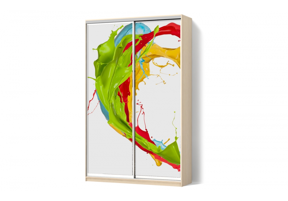 

Шкаф-купе Luxe 2 двери ФМП/ФМП рисунок Ab069 CLS - IV 130 x 200 x 60 см