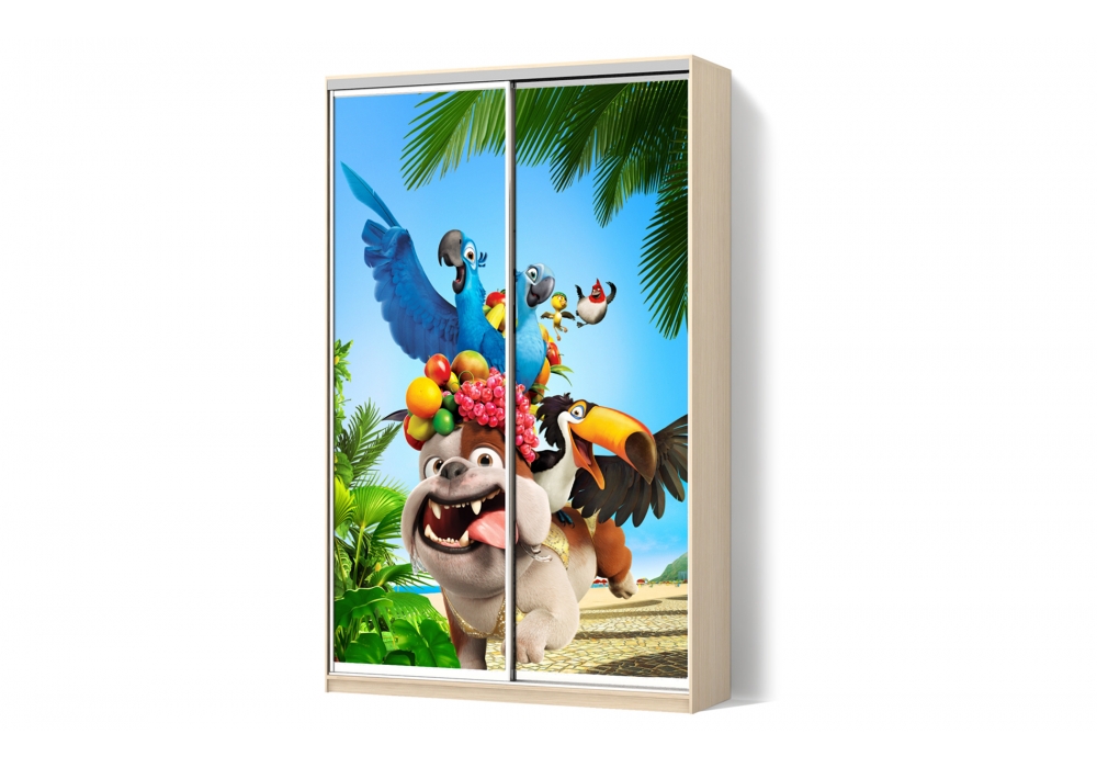 

Шкаф-купе Luxe 2 двери ФМП/ФМП рисунок De091 CLS - II 190 x 230 x 60 см