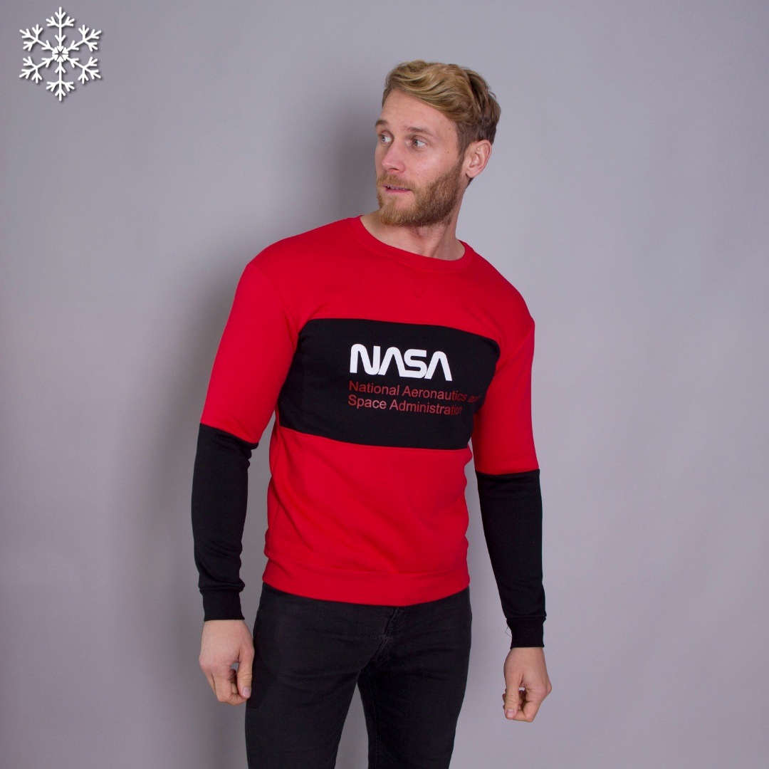 

Мужской теплый свитшот Teamv NASA 3 Красный XL