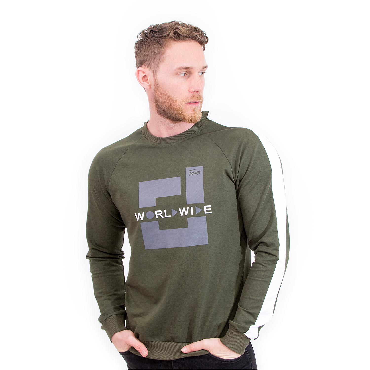 

Мужской свитшот Teamv World Wide 2 Хаки XL