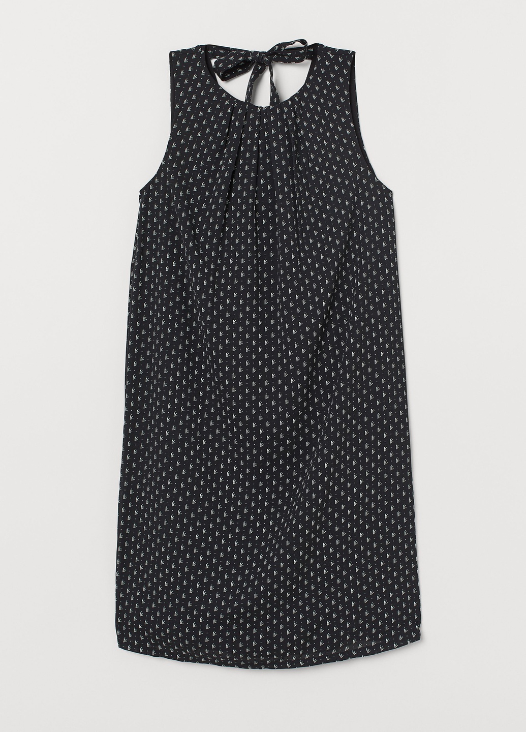 

Платье H&M  Черный 0766440_бел.рис_02, Платье H&M 40 Черный 0766440_бел.рис_02