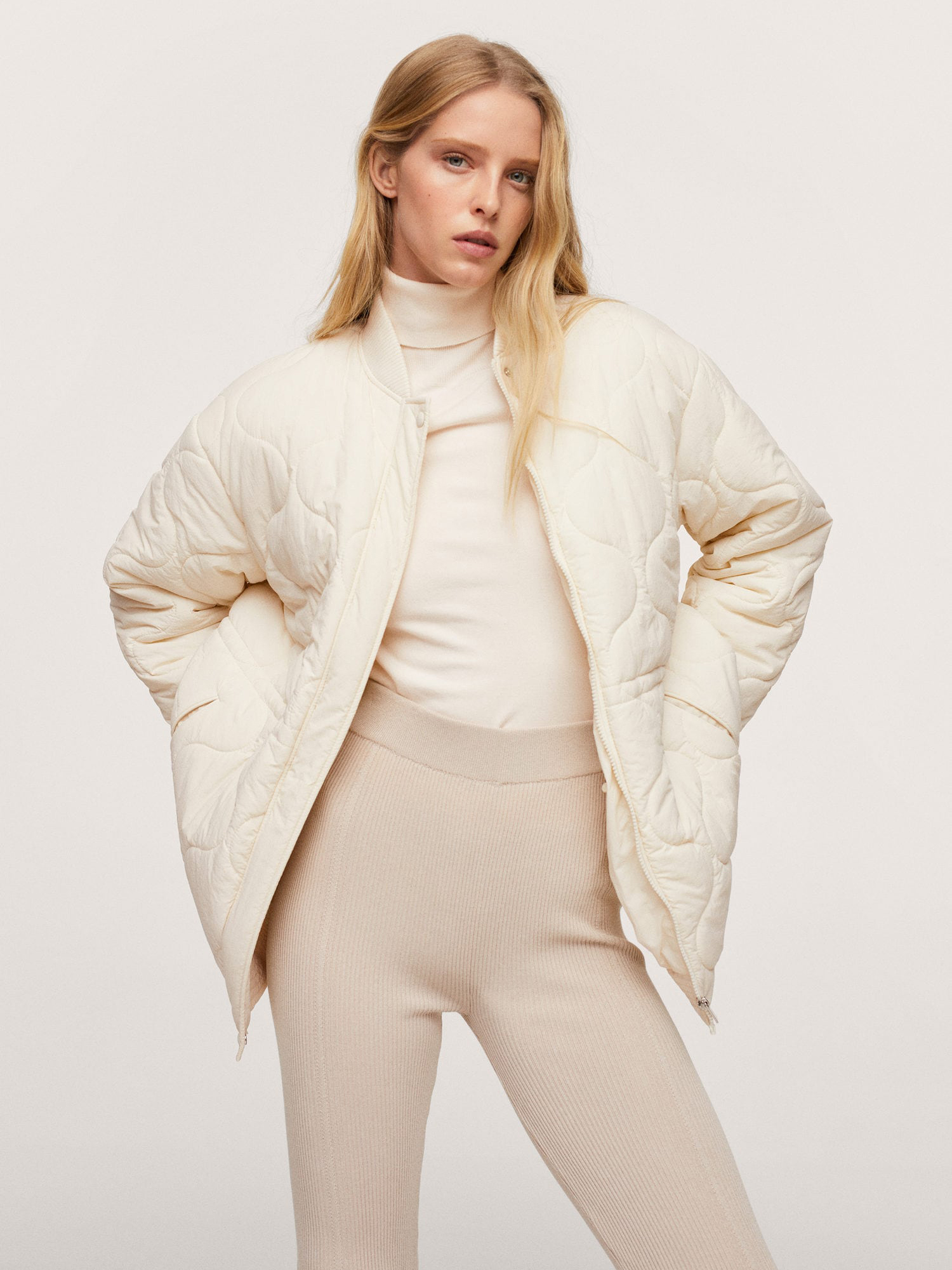 

Куртка Mango 17024381-05  Экрю, Куртка Mango 17024381-05 M Экрю