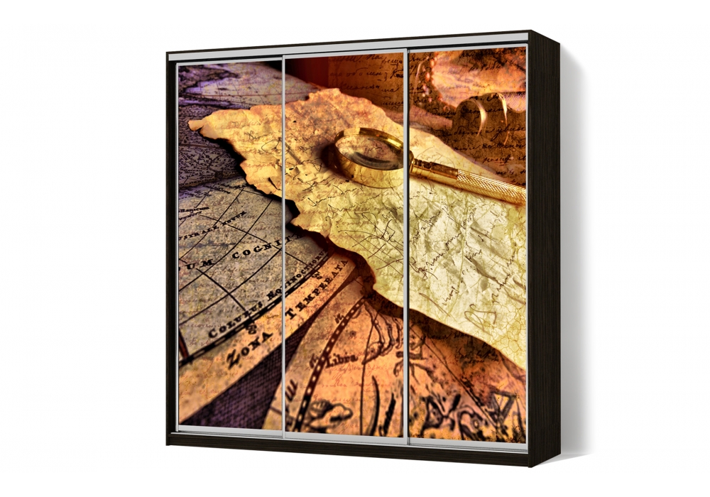 

Шкаф-купе Luxe 3 двери ФМП/ФМП/ФМП рисунок Re060 CLS - IV 230 x 200 x 60 см