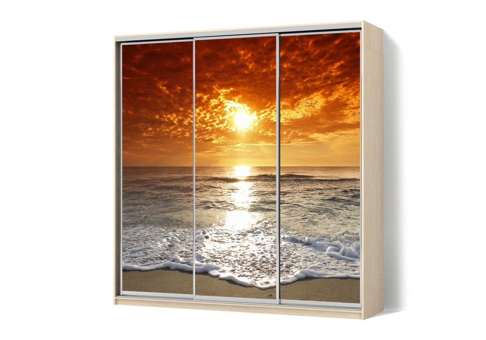 

Шкаф-купе Luxe 3 двери ФМП/ФМП/ФМП рисунок M094 CLS - II 240 x 200 x 60 см