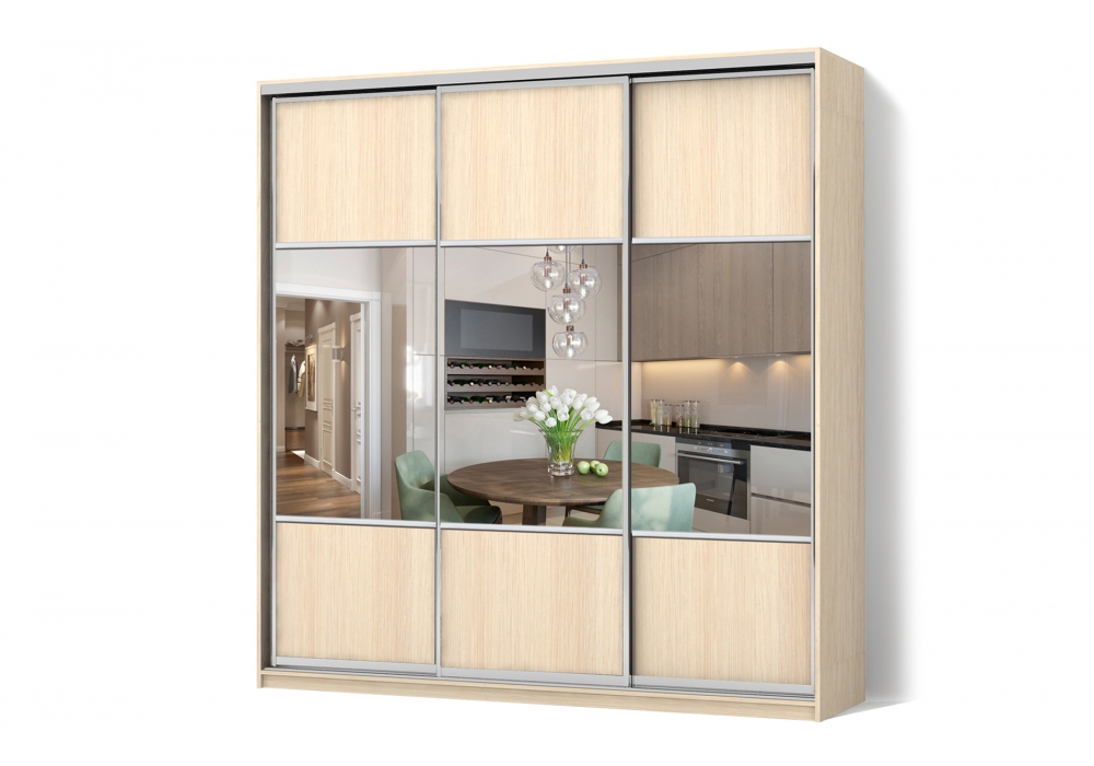 

Шкаф-купе Luxe 3 двери Комби/Комби/Комби рисунок 13-13-13 CLS - IV 230 x 230 x 60 см