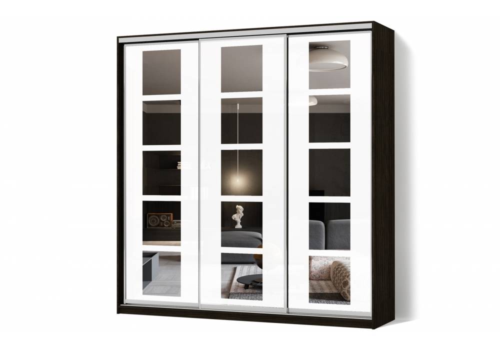 

Шкаф-купе Luxe 3 двери Пескоструй/Пескоструй/Пескоструй рисунок 58 CLS - I 220 x 230 x 60 см