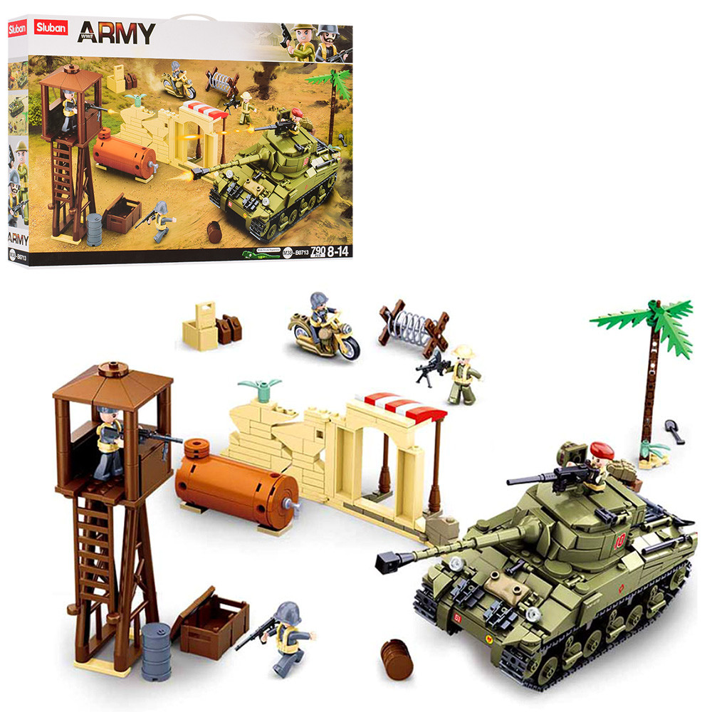 

Конструктор военная техника SLUBAN танк, фигурки, 790 деталей ( M38-B0713)