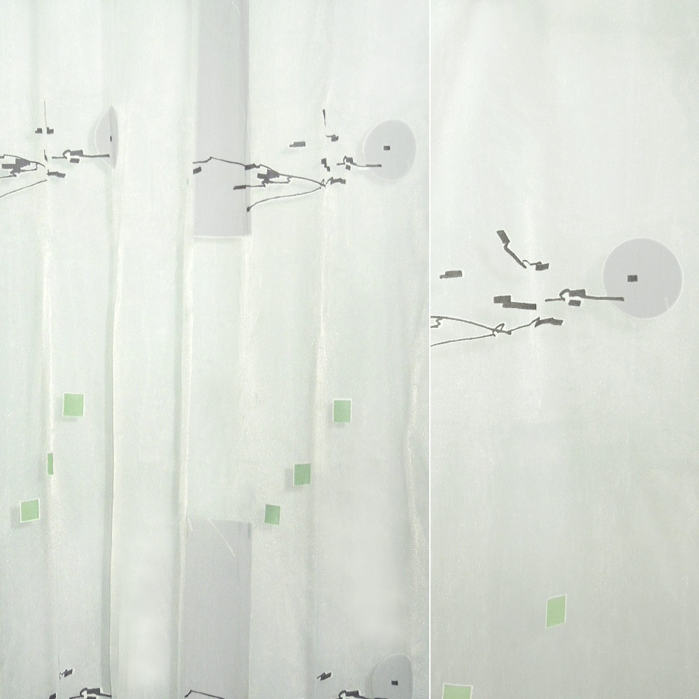 

Органза деворе тюль прямоугольники серые и зеленые, круги, молочная, ш.290 (37214.034)