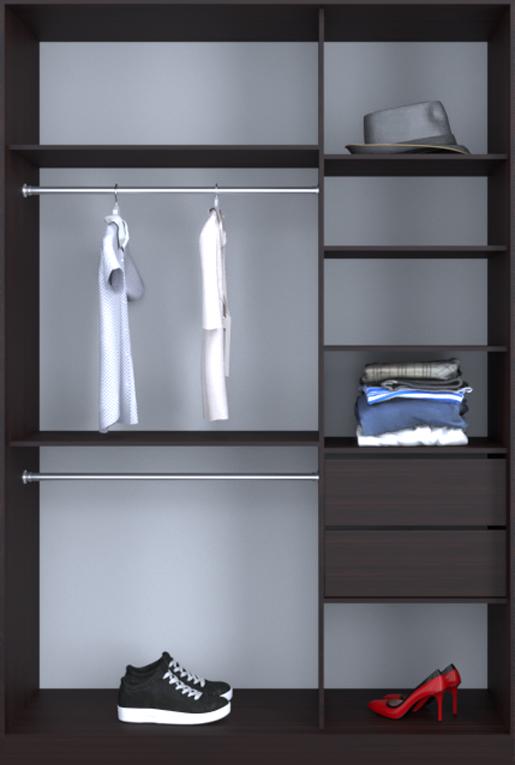 

Гардероб открытый Luxe CLS-4 100 x 230 x 60 см Венге магия