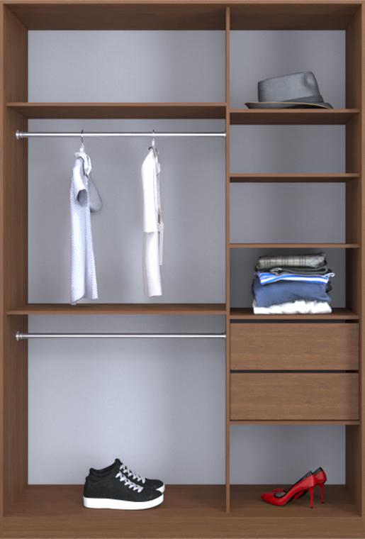 

Гардероб открытый Luxe CLS-4 190 x 210 x 60 см Орех лесной