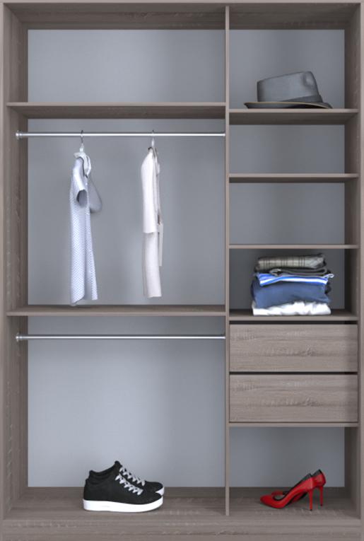 

Гардероб открытый Luxe CLS-4 150 x 230 x 45 см Дуб трюффель