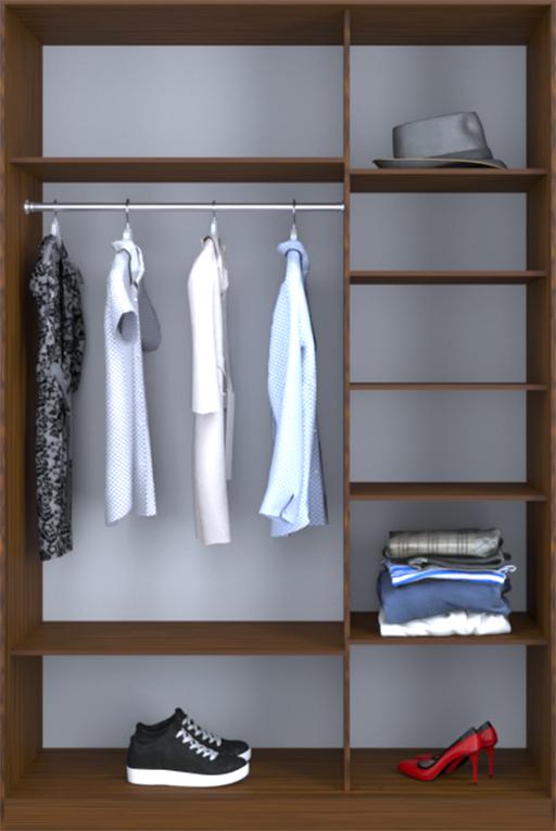 

Гардероб открытый Luxe CLS-1 180 x 200 x 45 см Зебрано темный