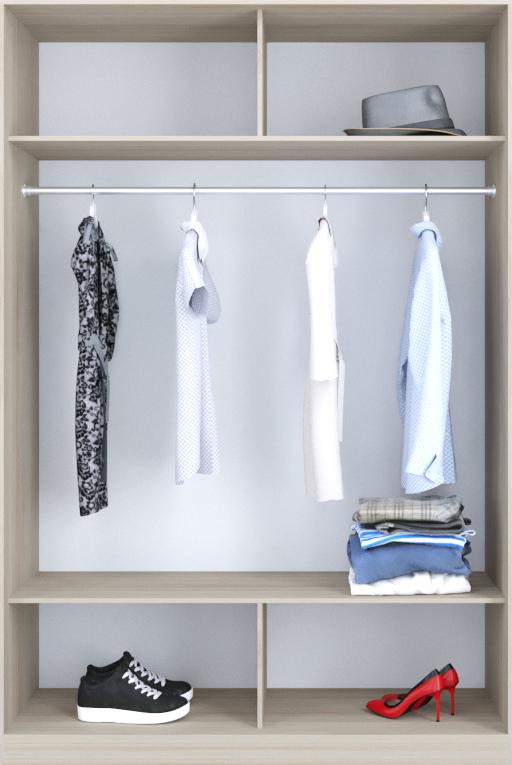 

Гардероб открытый Luxe CLS-2 120 x 220 x 45 см Дуб молочный