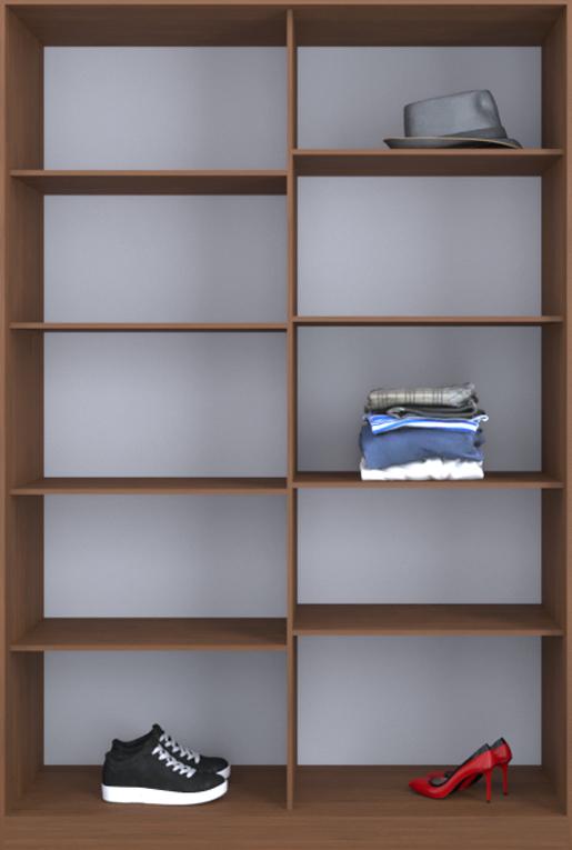 

Гардероб открытый Luxe CLS-3 150 x 210 x 45 см Орех лесной