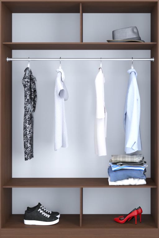 

Гардероб открытый Luxe CLS-2 200 x 230 x 60 см Орех лесной