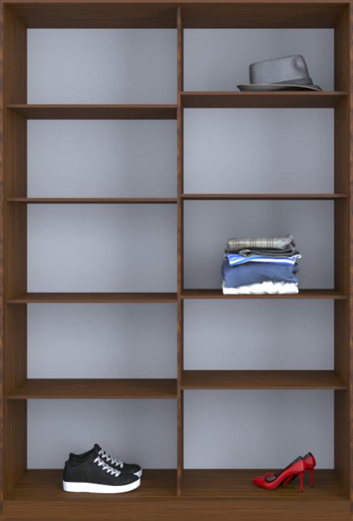

Гардероб открытый Luxe CLS-3 200 x 230 x 60 см Зебрано темный