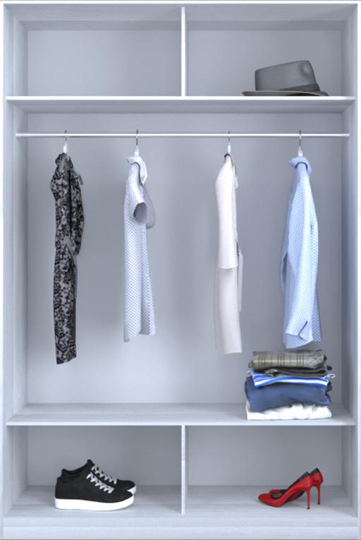 

Гардероб открытый Luxe CLS-2 100 x 200 x 60 см Белое дерево